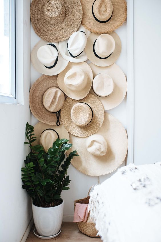 Organisateur de chapeaux | Décoration murale pour chapeaux | Décoration de  chapeaux bohème | Porte-chapeaux pour affichage | Cintre pour chapeau pour